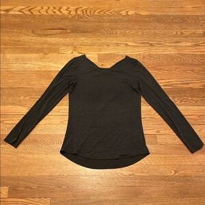 Athleta Charcoal Gray Long Sleeve Top XS